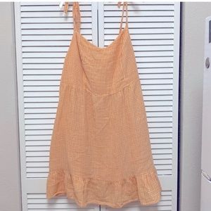 Orange gingham dress